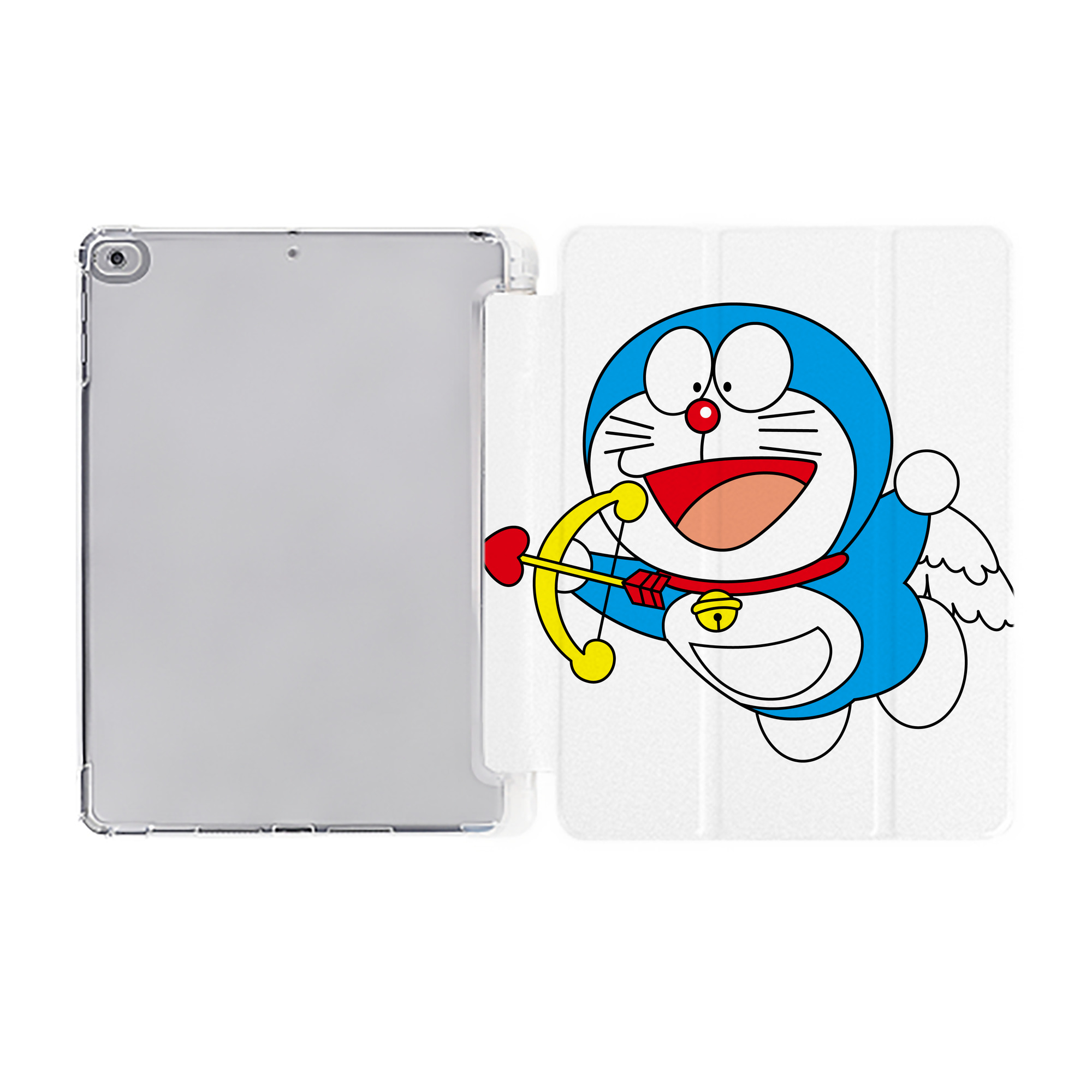 （画像用） ドラえもん Doraemon IPad ケース ペン収納付き 三つ折りスタンド PUレザー×シリコン 対応機種9.5/10.5/10.9インチ